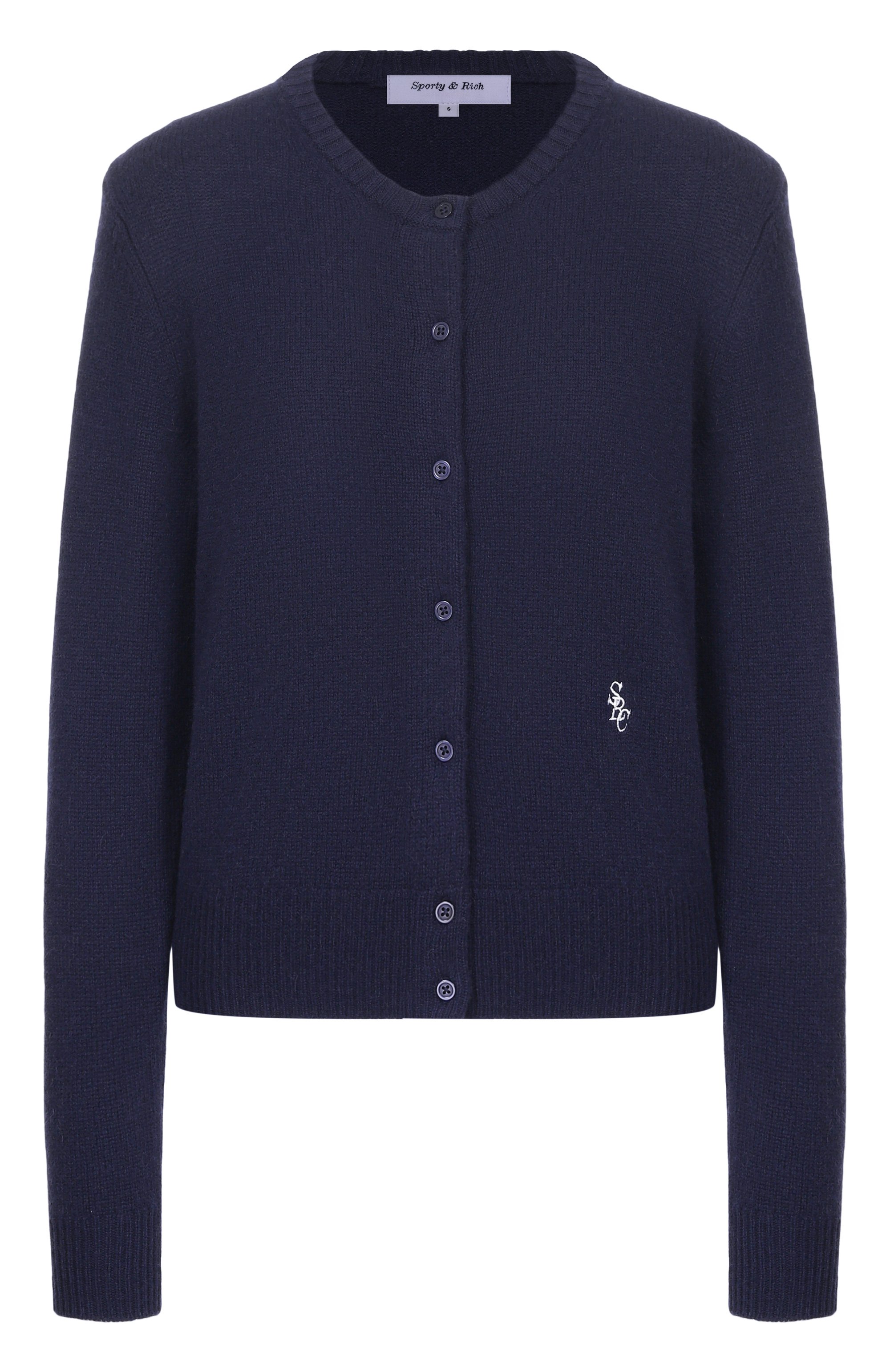 Кардиган из шерсти и кашемира SPORTY AND RICH, арт. WS07364302BL106, фото 1