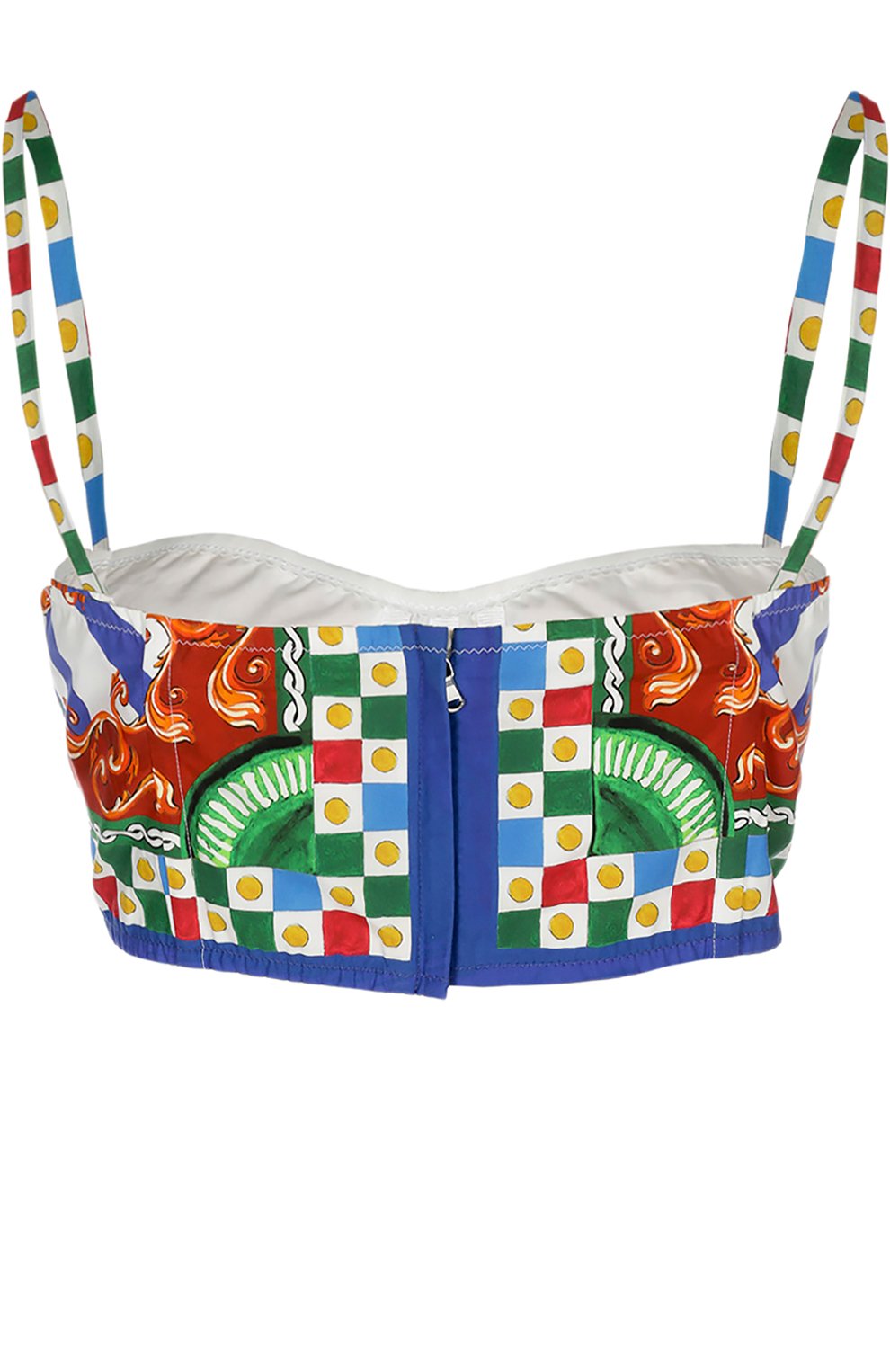 Топ-бюстье на бретельках и ярким принтом DOLCE & GABBANA, арт. 0102/F7T96T/FP5PL, фото 2