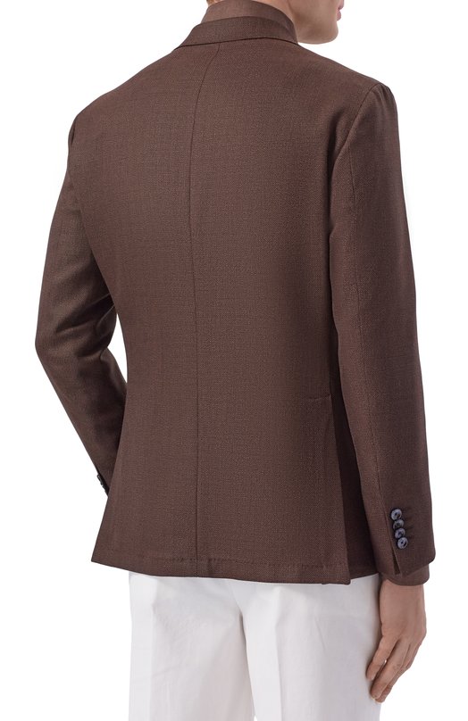 Шерстяной пиджак Sartoria Latorre EF74/PU0181 Коричневый  EF74/PU0181 Фото 4