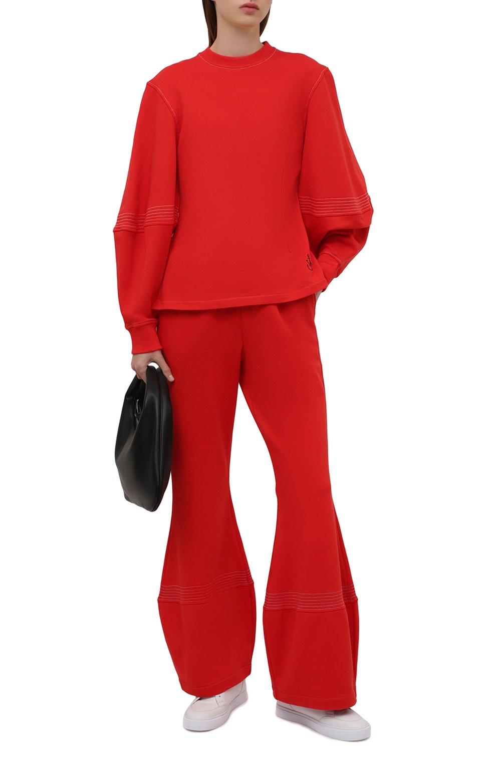 Хлопковый свитшот JW ANDERSON красного цвета по цене 26950 руб., арт. JW0015 PG0717, фото 2 Хлопковый свитшот JW ANDERSON, арт. JW0015 PG0717, фото 2