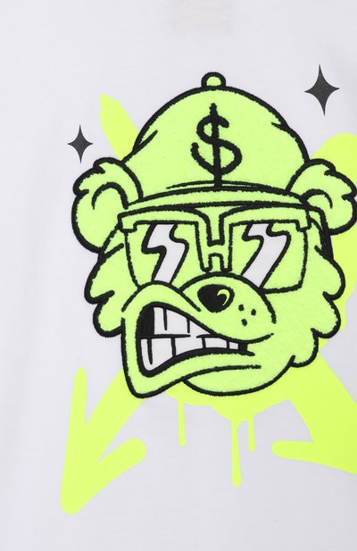 Хлопковая футболка SPRAYGROUND, арт. SPY1443WHT, фото 3