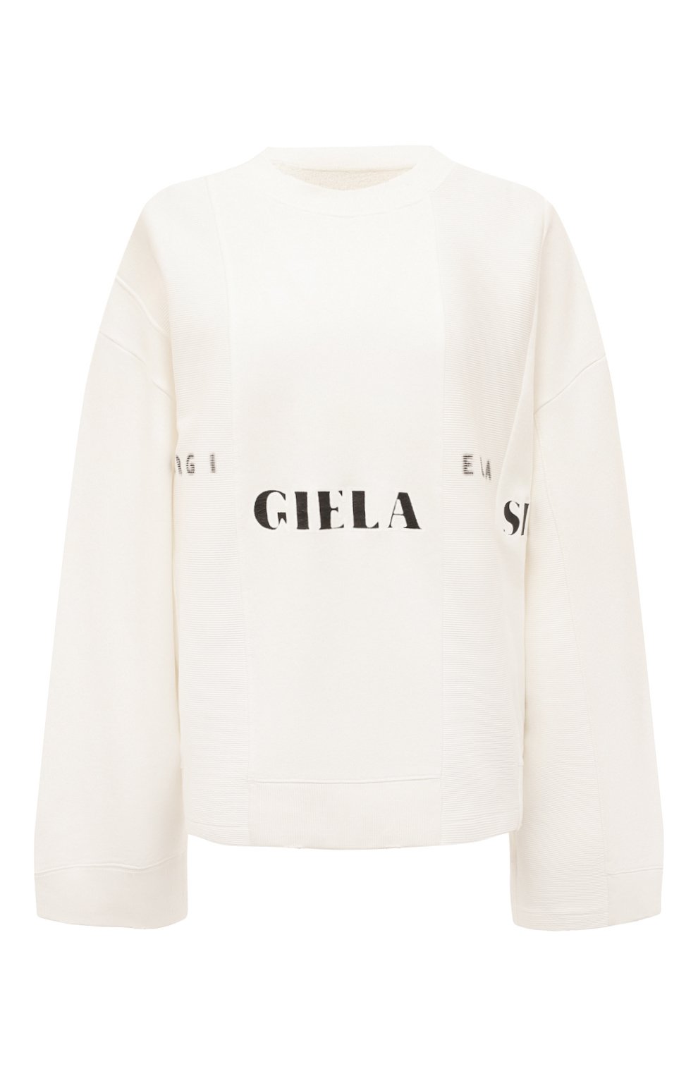 Хлопковый свитшот MM6 белого цвета по цене 59950 руб., арт. S52GU0192/S25537, фото 1 Хлопковый свитшот MM6, арт. S52GU0192/S25537, фото 1