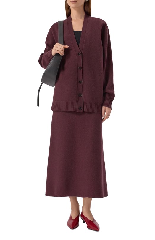 Шерстяной кардиган Jil Sander J01HP0002/J14603 Коричневый  J01HP0002/J14603 Фото 2