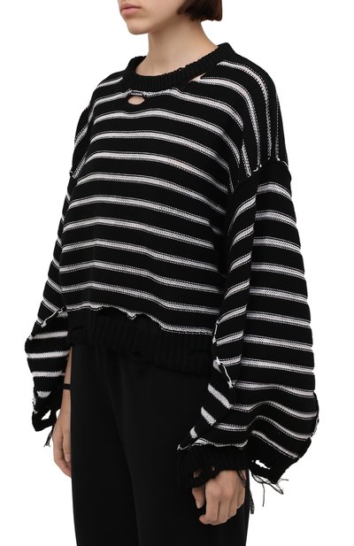 Свитер из хлопка и льна MM6, арт. S52GP0109/S17936, фото 3