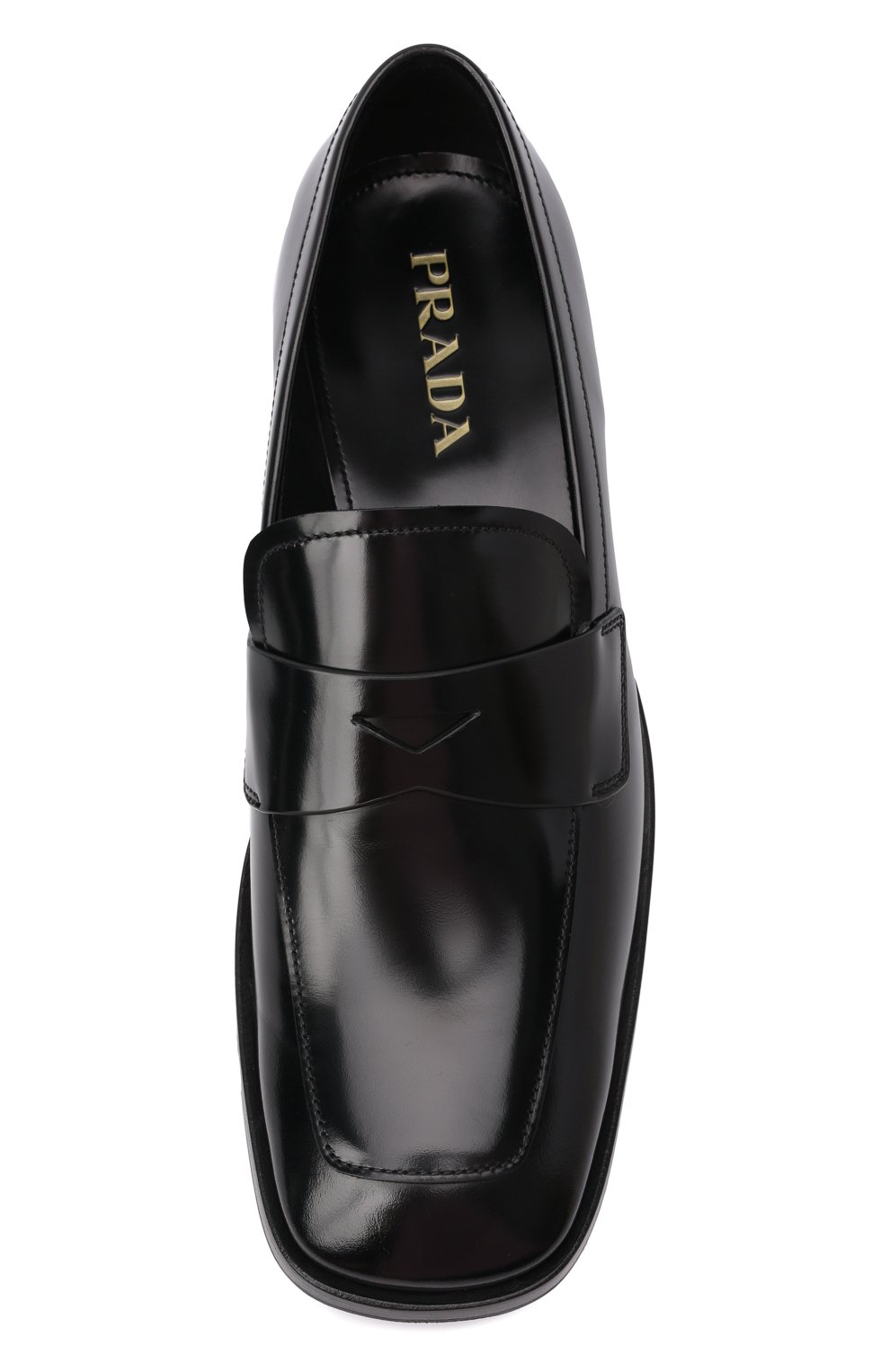 Кожаные пенни-лоферы PRADA, арт. 2DB196-P39-F0002-X000, фото 4