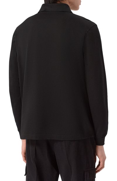 Хлопковое поло PAUL&SHARK черного цвета по цене 21400 руб., арт. 99311003, фото 4 Хлопковое поло PAUL&SHARK, арт. 99311003, фото 4