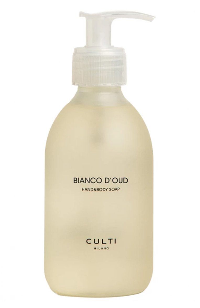 Жидкое мыло welcome satin bianco d`oud (250ml) CULTI MILANO бесцветного цвета, арт. 8050714293757 | Фото 1 (Региональные ограничения белый список (Axapta Mercury): Не �проставлено; Нос: Не проставлено; Назначение: Для рук; Тип продукта: Мыло)