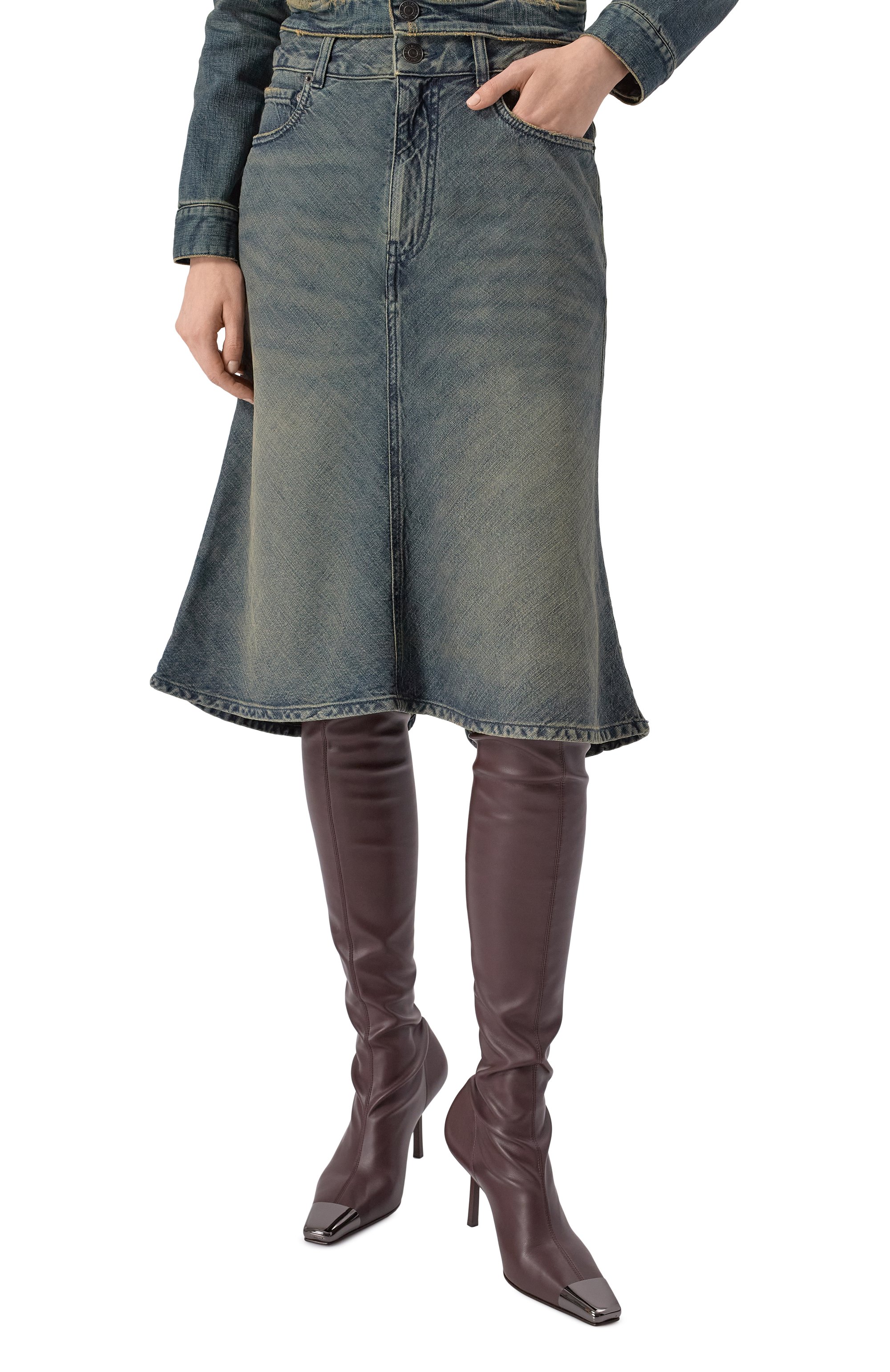 Джинсовая юбка BALENCIAGA, арт. 852330/TTW76, фото 3