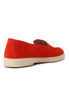 Женские замшевые лоферы SANTONI красного цвета, арт. WUYG58856TISNPYL | Фото 5 (Каблук высота: Низкий; Материал внешний: Натуральная кожа, Замша; Материал сплава: Проставлено; Подошва: Платформа; Драгоценные камни: Проставлено; Материал внутренний: Натуральная кожа)