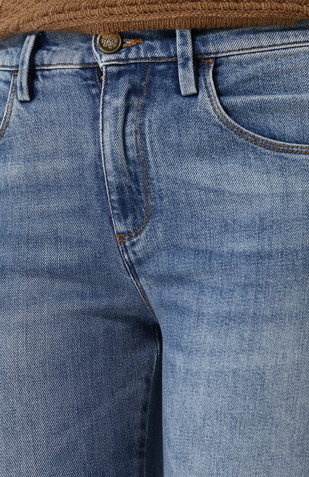 Джинсы прямого кроя с потертостями ROBERTO CAVALLI, арт. HQJ232/DS003, фото 5