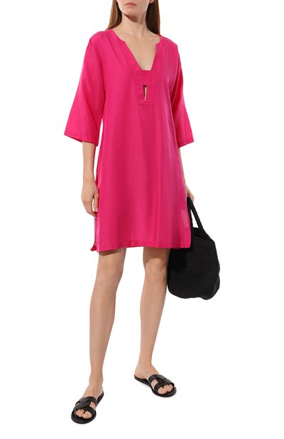 Туника из хлопка и шелка LISE CHARMEL розового цвета по цене 31140 руб., арт. ASB4471, фото 2 Туника из хлопка и шелка LISE CHARMEL, арт. ASB4471, фото 2