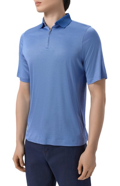 Шелковое поло ZILLI, арт. KZP002M0600VZLU00, фото 3