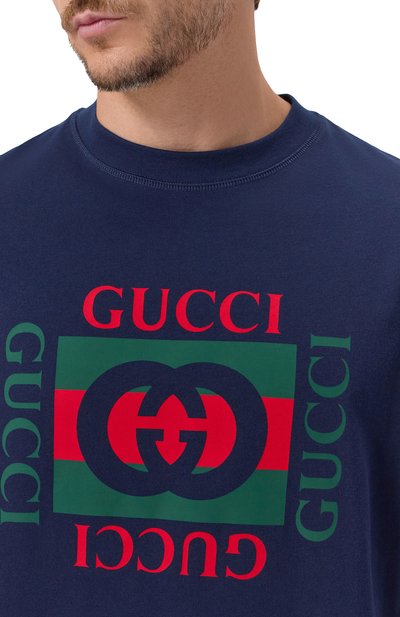 Хлопковая футболка GUCCI, арт. 784361/XJGKA, фото 5