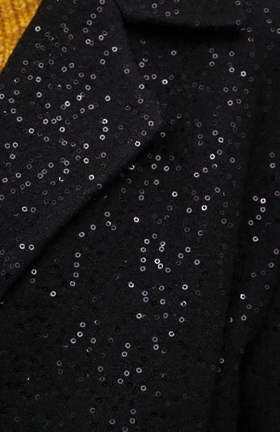 Шерстяное пальто с отделкой пайетками SEVEN LAB, арт. CAB black brilliant, фото 5