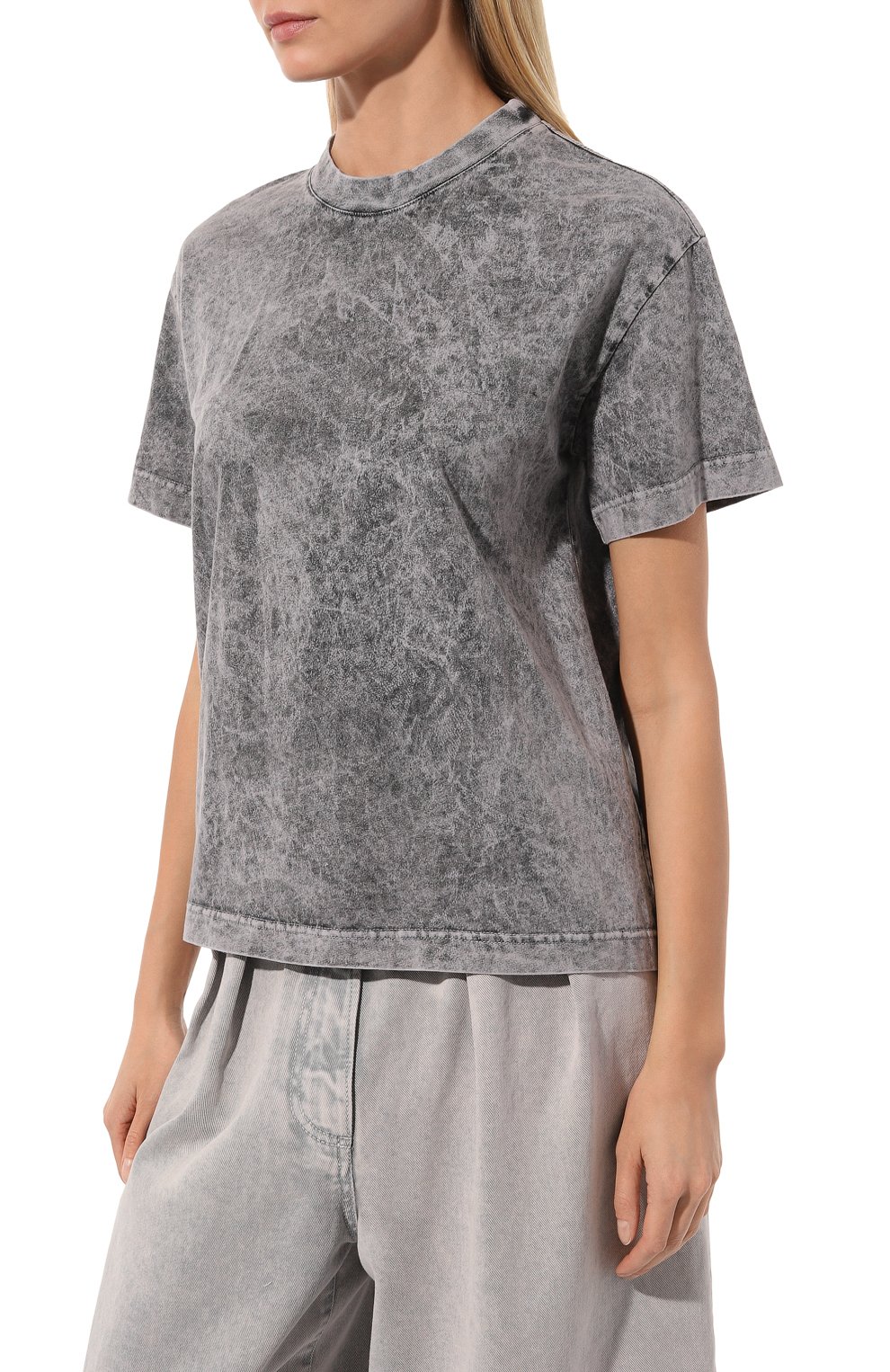 Хлопковая футболка BORNE BOURGEOIS серого цвета по цене 15000 руб., арт. SW-TS-BO-3018, фото 3 Хлопковая футболка BORNE BOURGEOIS, арт. SW-TS-BO-3018, фото 3