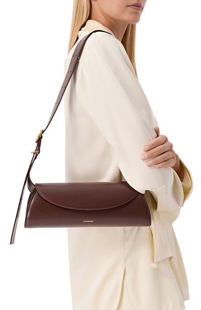 Сумка cannolo small JIL SANDER темно-коричневого цвета по цене 156000 руб., арт. J07WD0023-P4840, фото 2 Сумка cannolo small JIL SANDER, арт. J07WD0023-P4840, фото 2