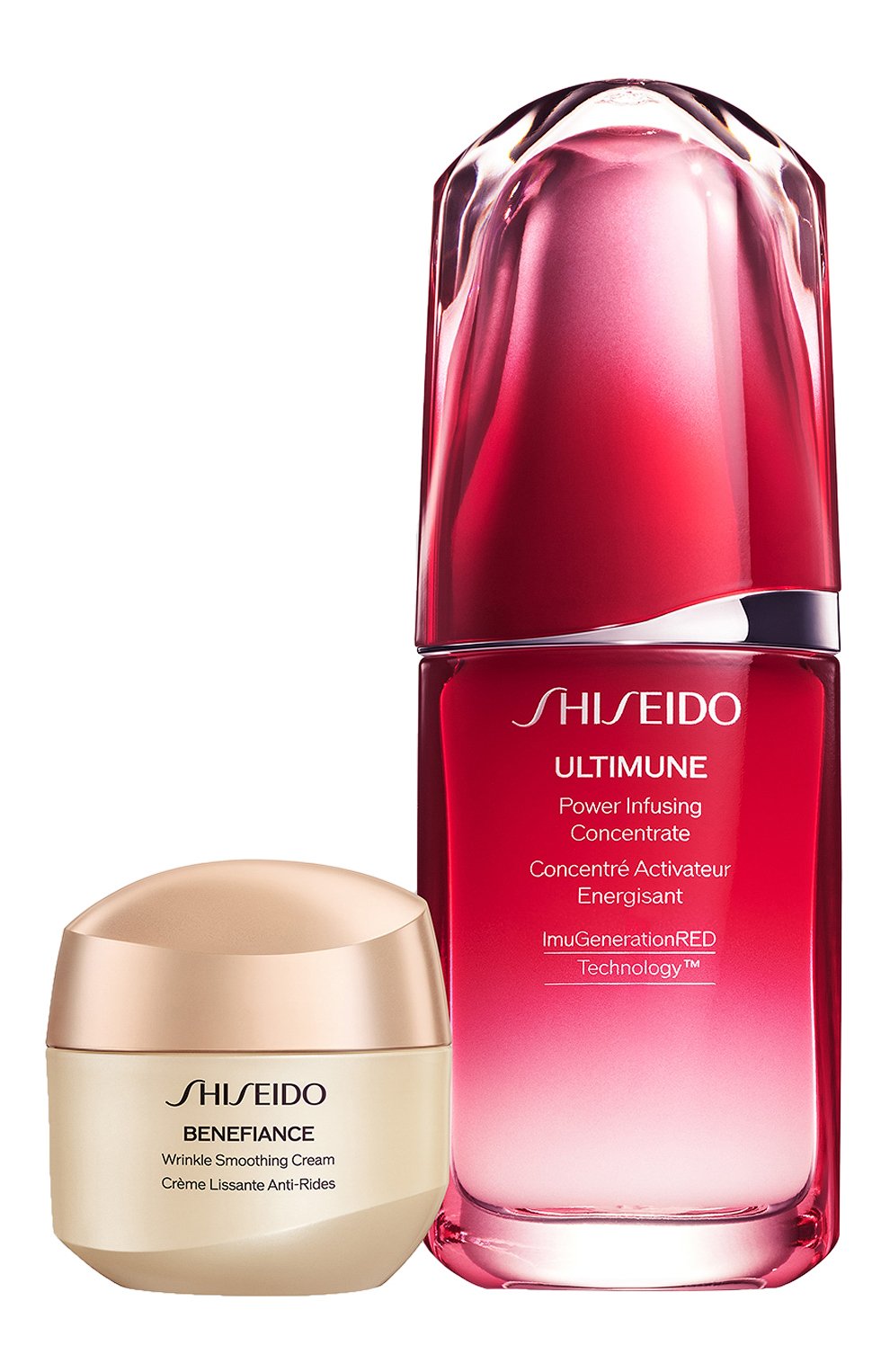 Набор с концентратом ultimune и кремом, разглаживающим морщины benefiance (50+30ml) SHISEIDO бесцветного цвета по цене 12100 руб., арт. 18385SH, фото 1 Набор с концентратом ultimune и кремом, разглаживающим морщины benefiance (50+30ml) SHISEIDO, арт. 18385SH, фото 1