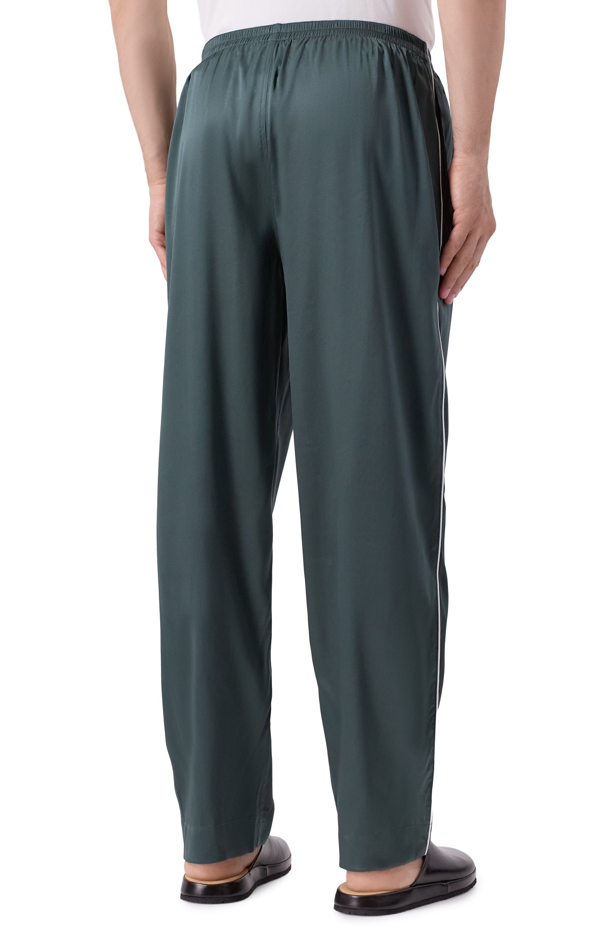 Шелковые домашние брюки KITON, арт. UNWT010K0245H05, фото 4