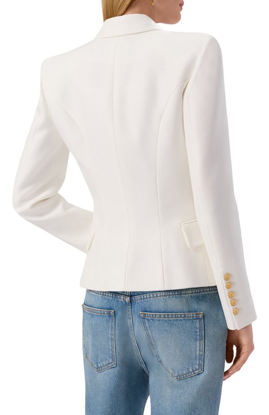 Жакет из вискозы Balmain EF1SI505/VF21 Белый  EF1SI505/VF21 Фото 4