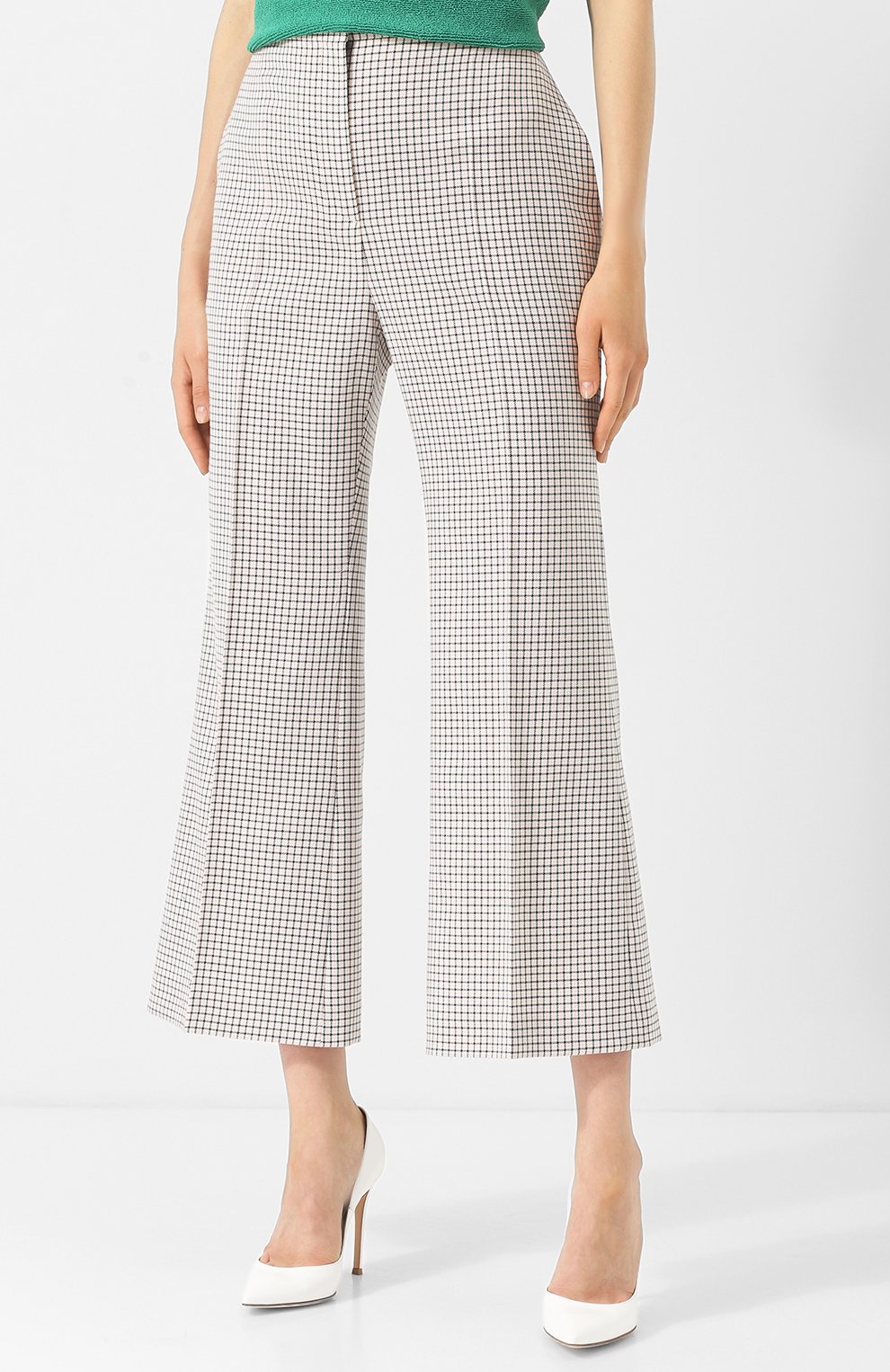 Расклешенные шерстяные брюки в клетку FENDI, арт. FR6145 A3MU, фото 3
