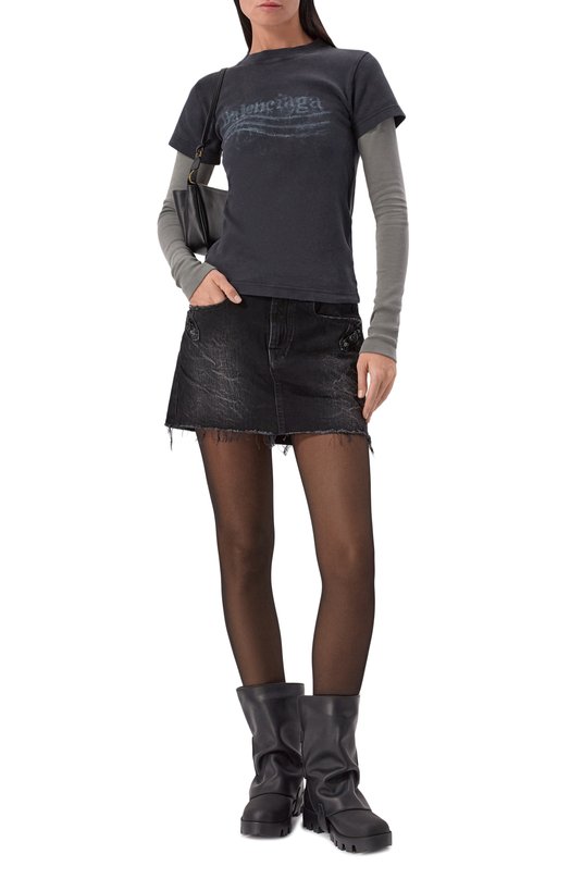 Джинсовая юбка Balenciaga 852324/TTW67 Чёрный  852324/TTW67 Фото 2