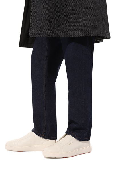 Кожаные кеды SANTONI, арт. MBCD21959BARSCBEI50, фото 3