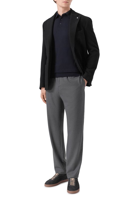 Пиджак из шерсти и вискозы L.B.M. 1911 2692/52531 Чёрный  2692/52531 Фото 2