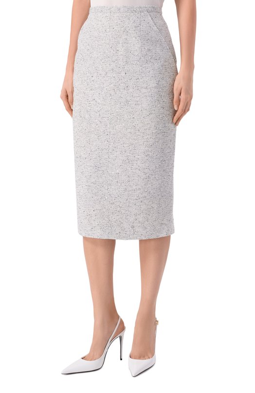 Юбка с отделкой пайетками Kiton D60208K0941G Серый  D60208K0941G Фото 3