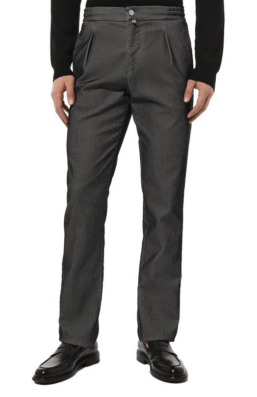

Хлопковые брюки Kiton, Серый