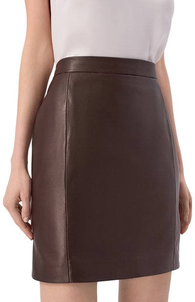 Кожаная юбка MVST коричневого цвета по цене 169000 руб., арт. M26.2PW.L910/L011 NAPPA, фото 5 Кожаная юбка MVST, арт. M26.2PW.L910/L011 NAPPA, фото 5