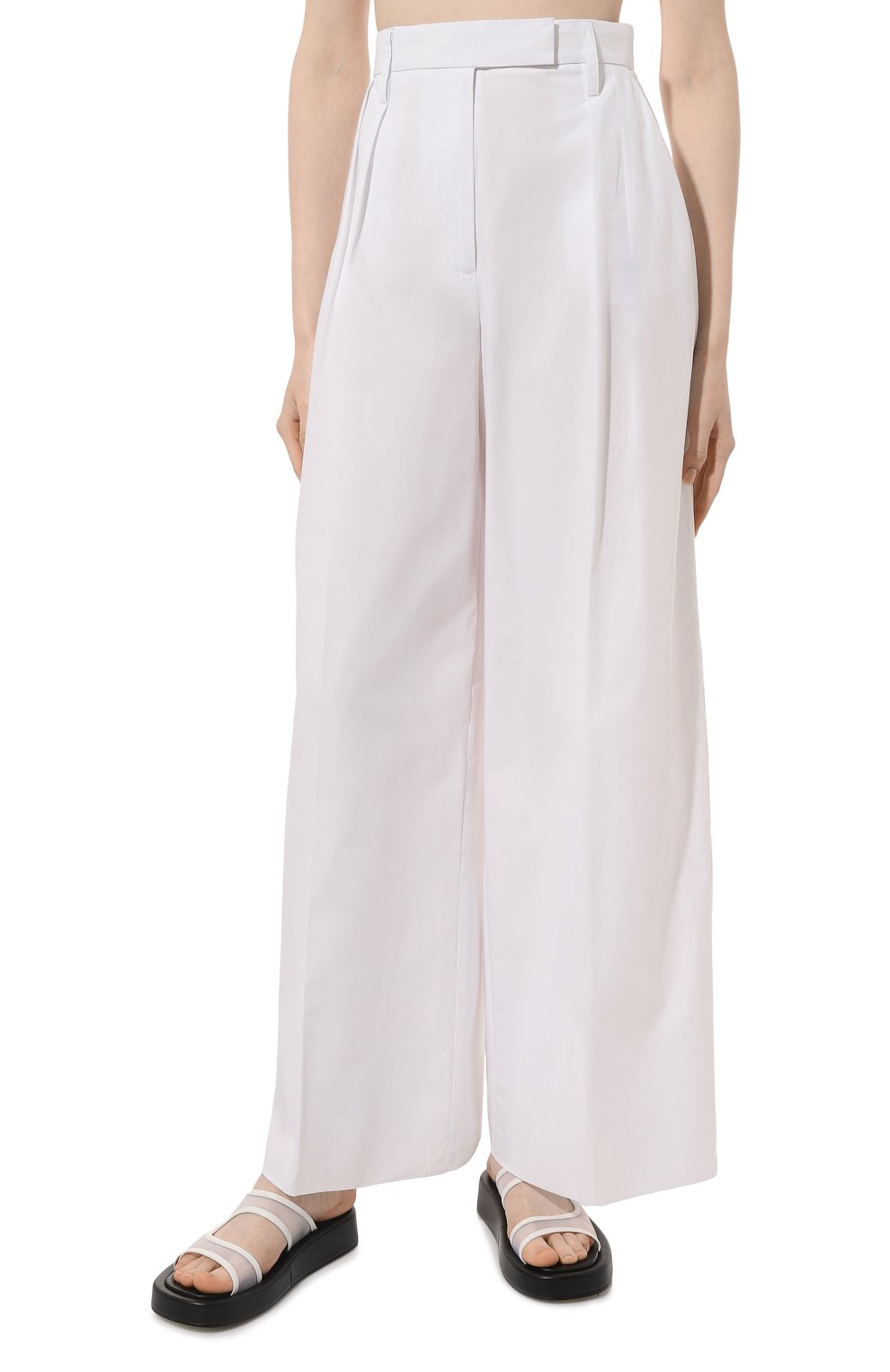 Хлопковые брюки PATRIZIA PEPE белого цвета по цене 24800 руб., арт. 2P1496_A278, фото 3 Хлопковые брюки PATRIZIA PEPE, арт. 2P1496_A278, фото 3