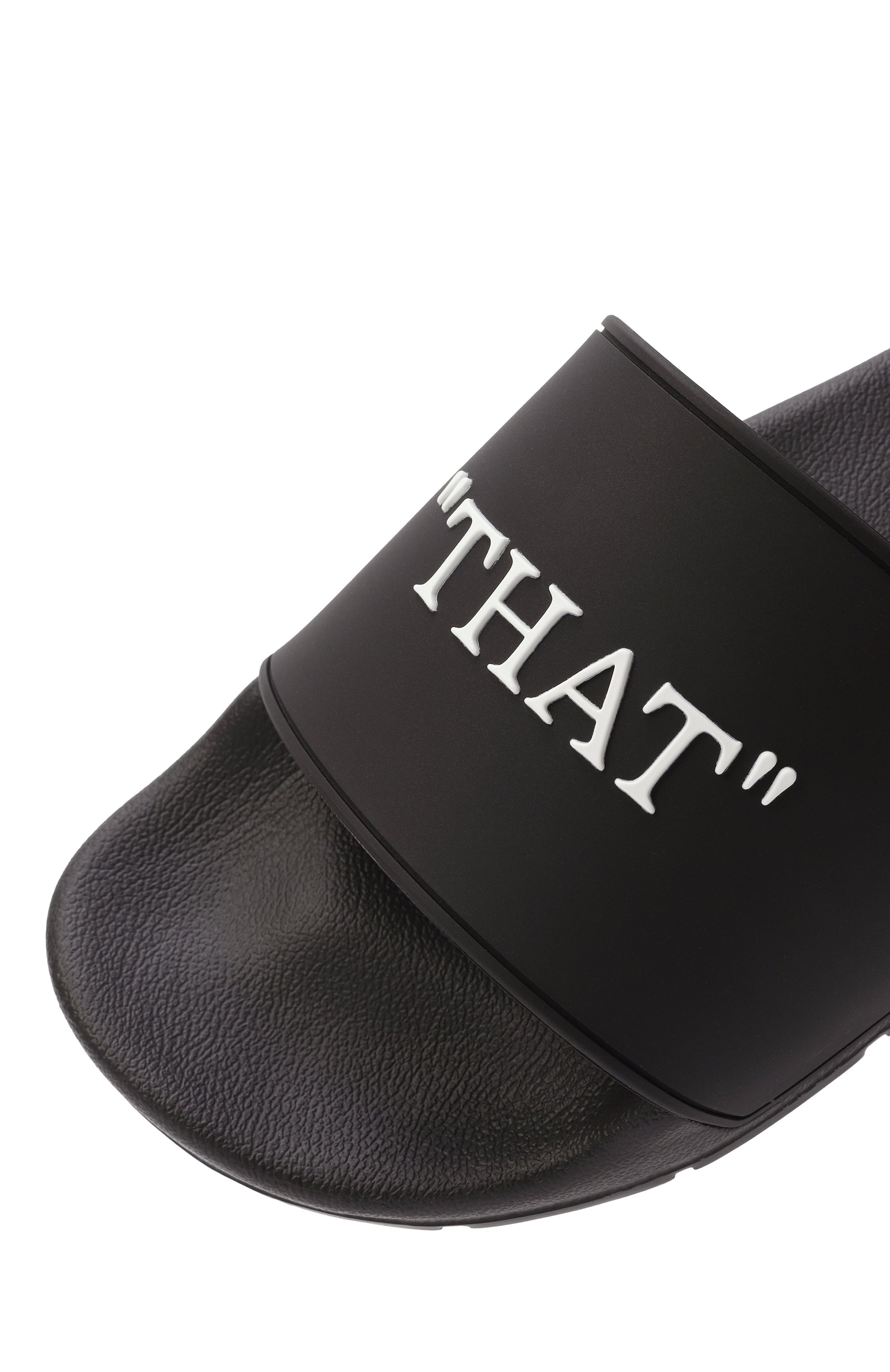 Шлепанцы this that slider OFF-WHITE черного цвета по цене 27350 руб., арт. 0MIU003S25MAT001, фото 7 Шлепанцы this that slider OFF-WHITE, арт. 0MIU003S25MAT001, фото 7