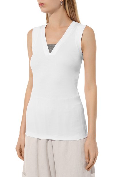 Хлопковый топ BRUNELLO CUCINELLI, арт. MPTC8EL672, фото 3