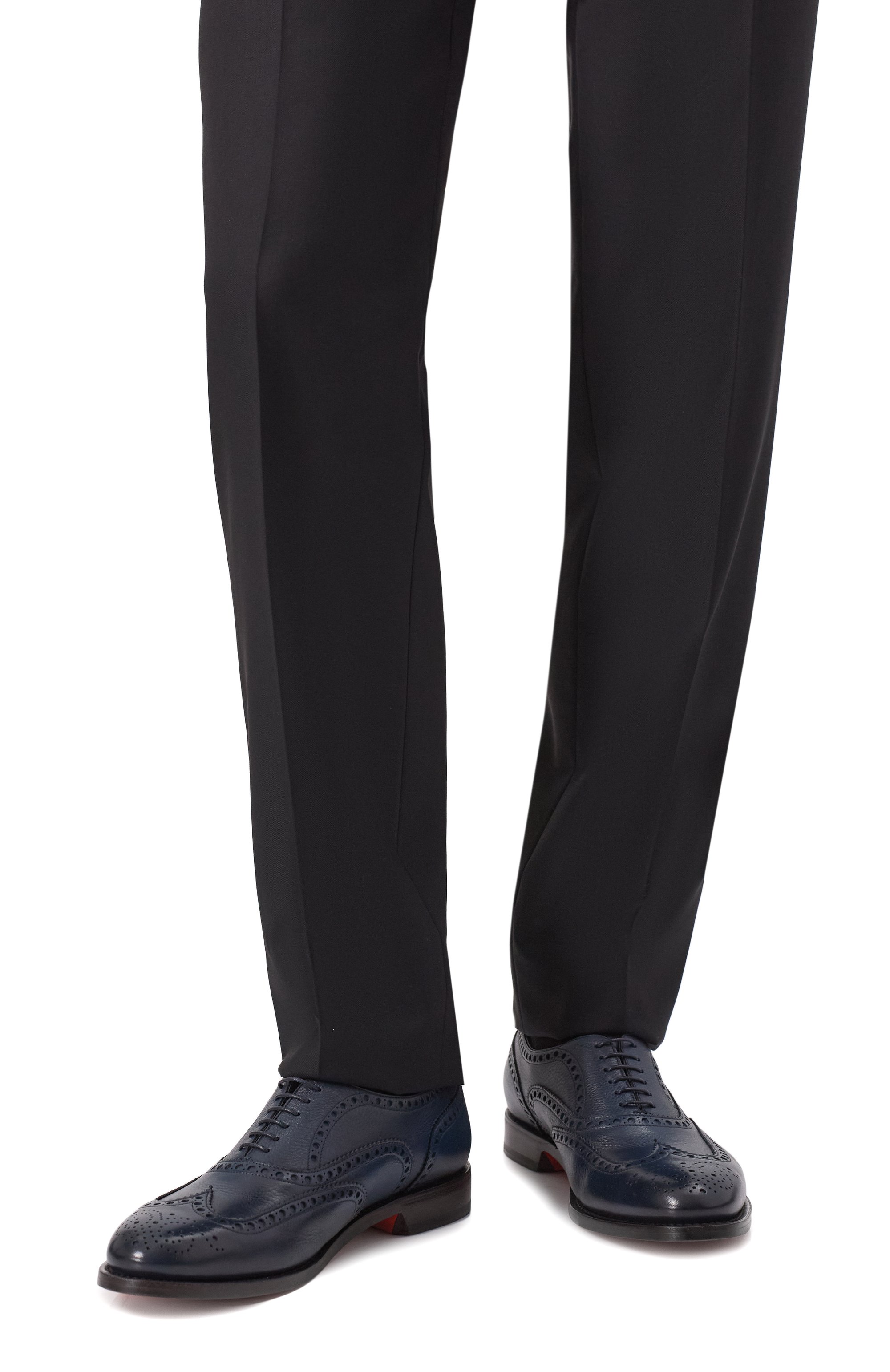 Кожаные оксфорды colin SANTONI темно-синего цвета по цене 94600 руб., арт. MCCG19047PD7SGFR, фото 3 Кожаные оксфорды colin SANTONI, арт. MCCG19047PD7SGFR, фото 3