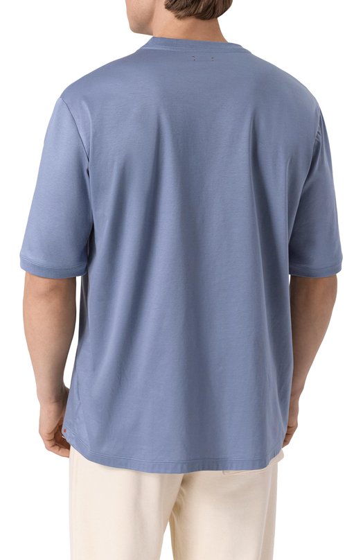Хлопковая футболка Kiton UMC029H0920004_5XL-8XL Серый  UMC029H0920004_5XL-8XL Фото 4