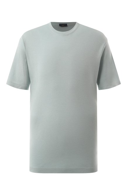 Мужская футболка PAUL&SHARK бирюзового цвета, арт. 25411026/3XL | Фото 1 (Драгоценные камни: Проставлено; Материал внешний: Растительное волокно, Лиоцелл, Хлопок; Рукава: Короткие; Длина (для топов): Удлиненные; Материал сплава: Проставлено)