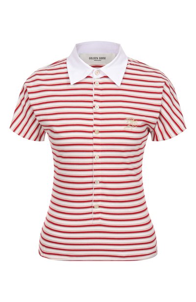 Женское хлопковое поло GOLDEN GOOSE DELUXE BRAND, арт. GWP02189.P001893