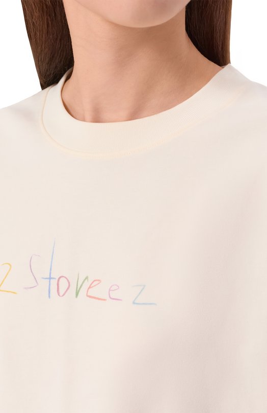 Хлопковый свитшот 12 STOREEZ 137386 Кремовый  137386 Фото 5
