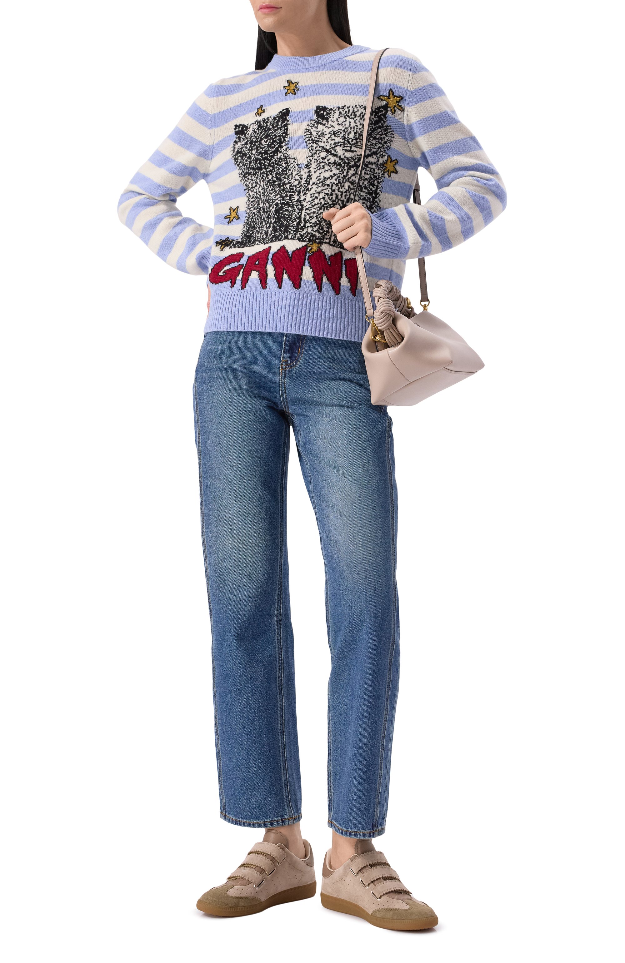 Шерстяной пуловер GANNI, арт. K2369/2678, фото 2