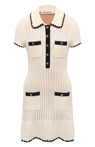 Женское платье из хлопка и вискозы SELF-PORTRAIT, арт. PF24-136S-C