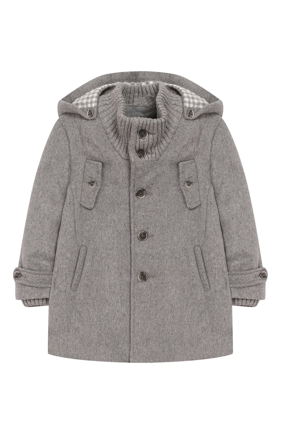 Пальто BABY A. серого цвета по цене 14460 руб., арт. M1865, фото 1 Пальто BABY A., арт. M1865, фото 1