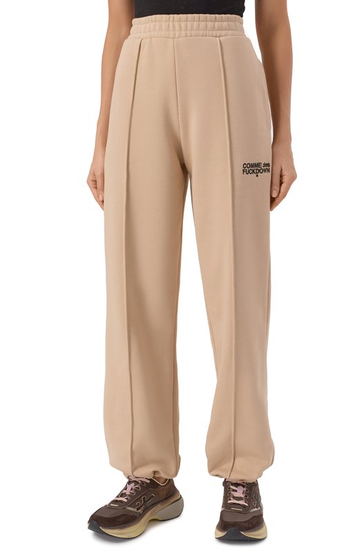 Хлопковые брюки Comme des Fuckdown CFABW01374 Бежевый  CFABW01374 Фото 3