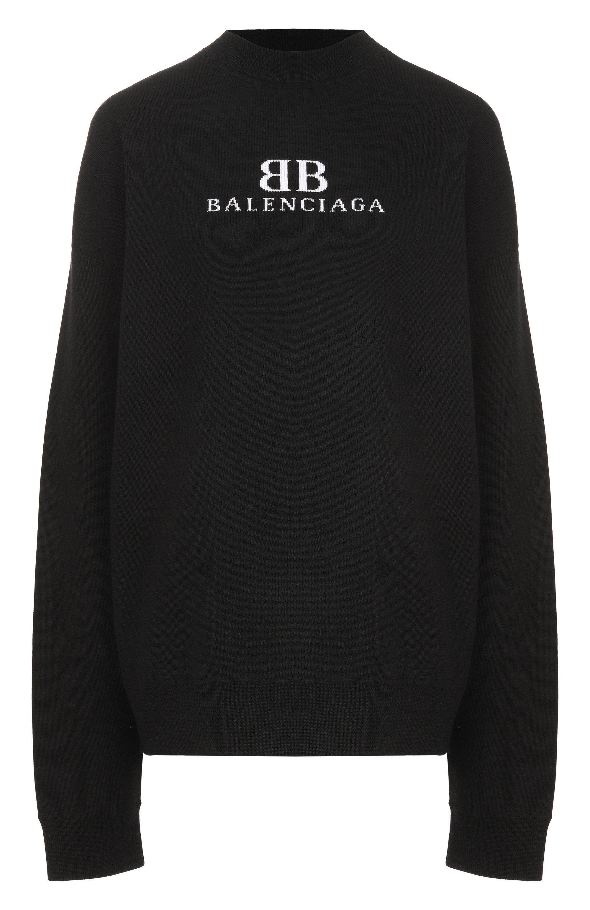 Шерстяной свитер BALENCIAGA черного цвета по цене 169500 руб., арт. 818420/T1725, фото 1 Шерстяной свитер BALENCIAGA, арт. 818420/T1725, фото 1