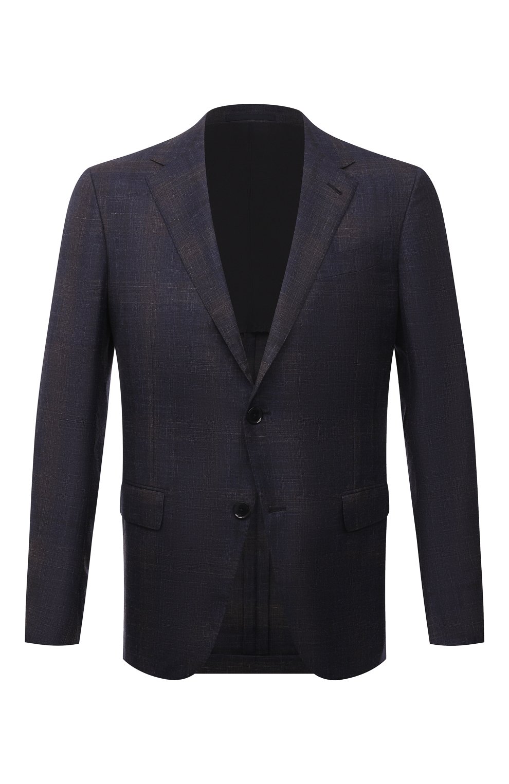 Пиджак из шерсти и шелка ZEGNA темно-синего цвета по цене 290500 руб., арт. 359015/15M220, фото 1 Пиджак из шерсти и шелка ZEGNA, арт. 359015/15M220, фото 1