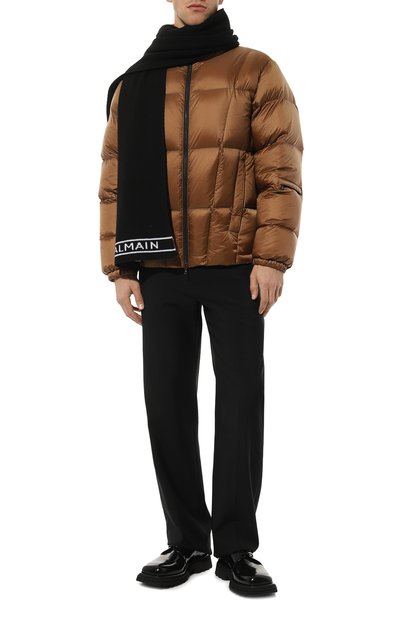 Шарф из шерсти и кашемира BALMAIN черного цвета по цене 66750 руб., арт. AH1XG002KB50, фото 2 Шарф из шерсти и кашемира BALMAIN, арт. AH1XG002KB50, фото 2