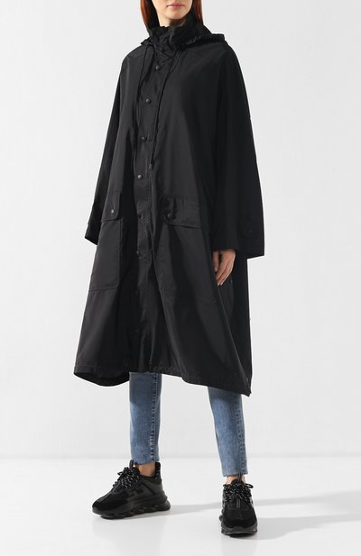 Плащ с капюшоном BALENCIAGA черного цвета по цене 153000 руб., арт. 518184/TYD36, фото 3 Плащ с капюшоном BALENCIAGA, арт. 518184/TYD36, фото 3