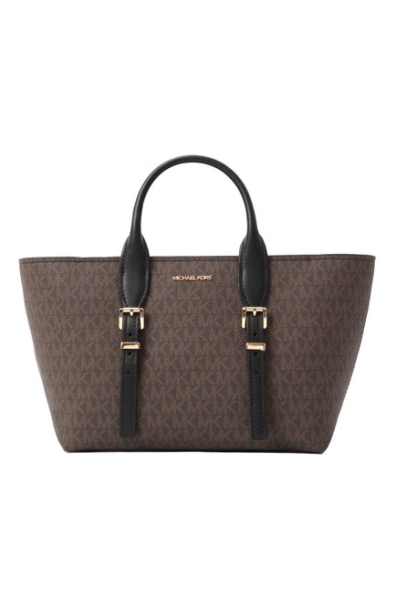 Женская сумка moore small MICHAEL MICHAEL KORS коричневого цвета, арт. 30R5G90S1B | Фото 1 (Материал сплава: Проставлено; Драгоценные камни: Проставлено; Материал: Пластик, Резина; Ремень/цепочка: На ремешке; Размер: small)