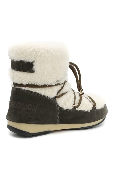 Замшевые ботинки yves salomon x moon boot с отделкой из овчины YVES SALOMON, арт. 9WAC167XXMRMX, фото 4