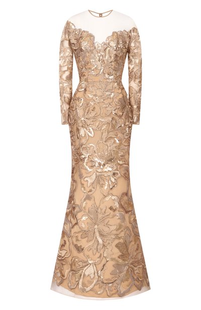 Женское платье с отделкой пайетками ELIE SAAB, арт. D1338NP26/YA071