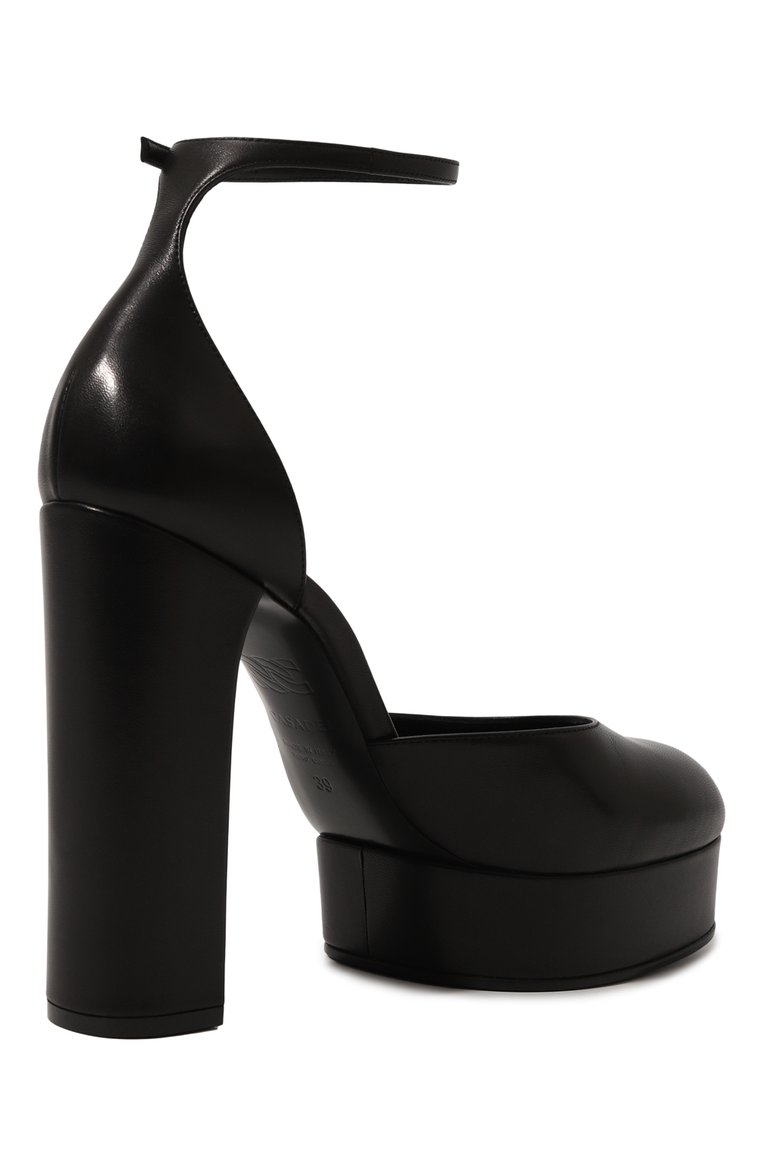 Женские кожаные туфли betty CASADEI черного цвета, арт. 1H977W1201MIN0R9000 | Фото 5 (Подошва: Платформа; Каблук высота: Высокий; Материал внутренний: Натуральная кожа; Каблук тип: Устойчивый; Материал внешний: Натуральная кожа)
